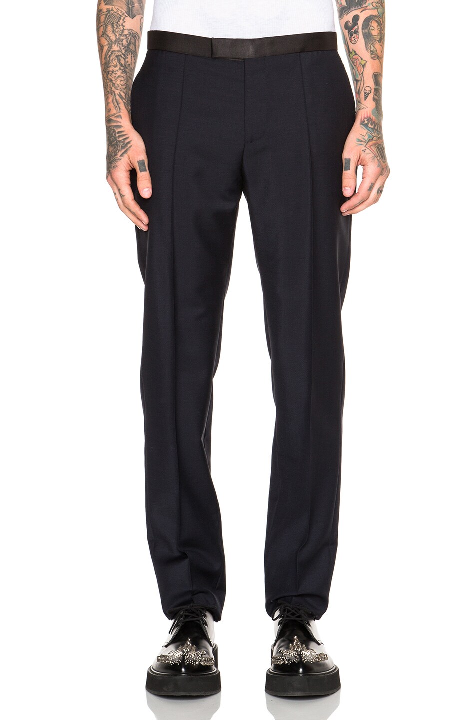 Image 1 of Alexander McQueen Suiting Trousers in Navy Blue