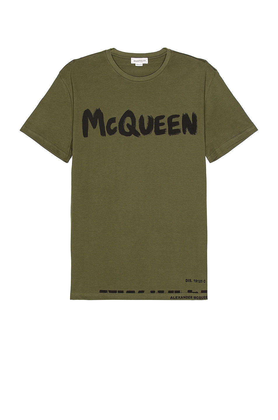 Image 1 of Alexander McQueen Graffiti Print T-Shirt in Khaki