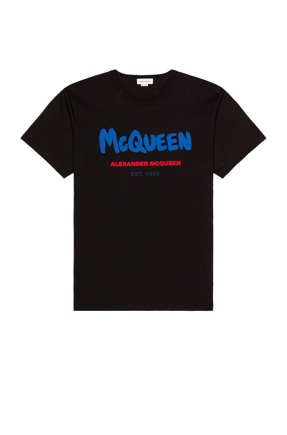 Image 1 of Alexander McQueen Graffiti Print T-Shirt in Black