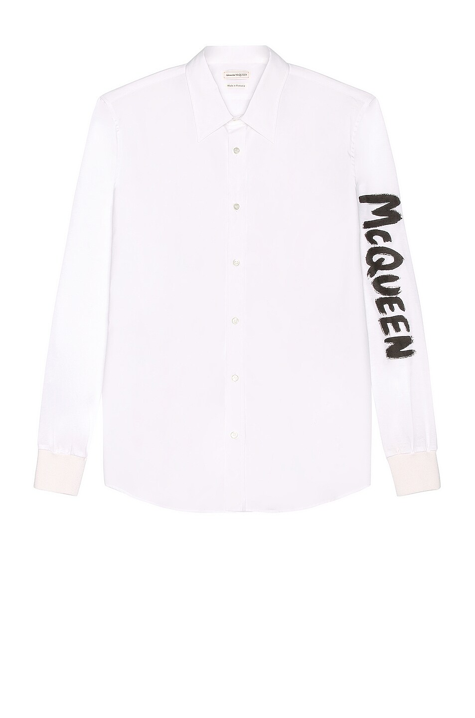 Image 1 of Alexander McQueen Graffiti Print Shirt in White