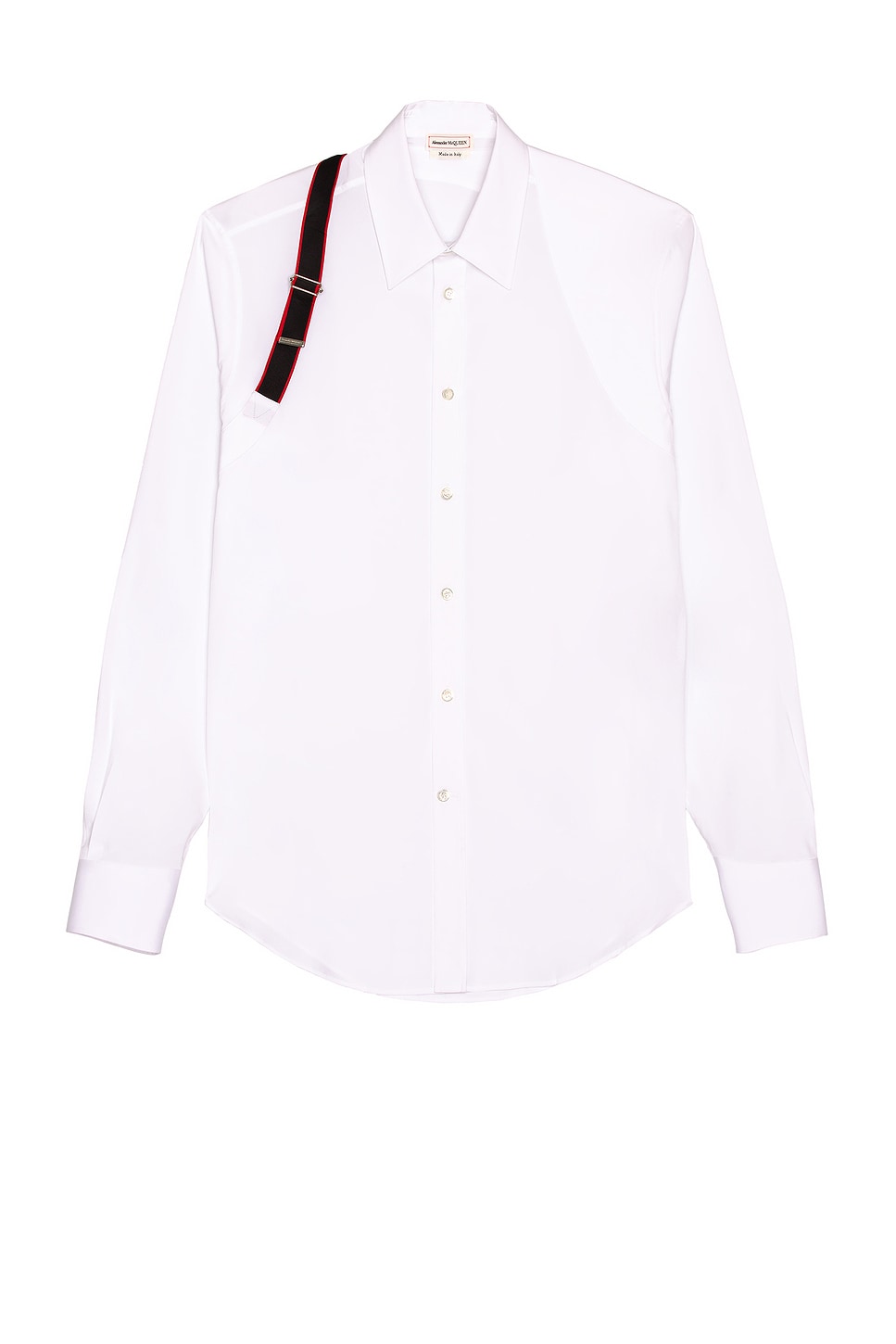 Image 1 of Alexander McQueen Organic Stretch Popline Shirt in White