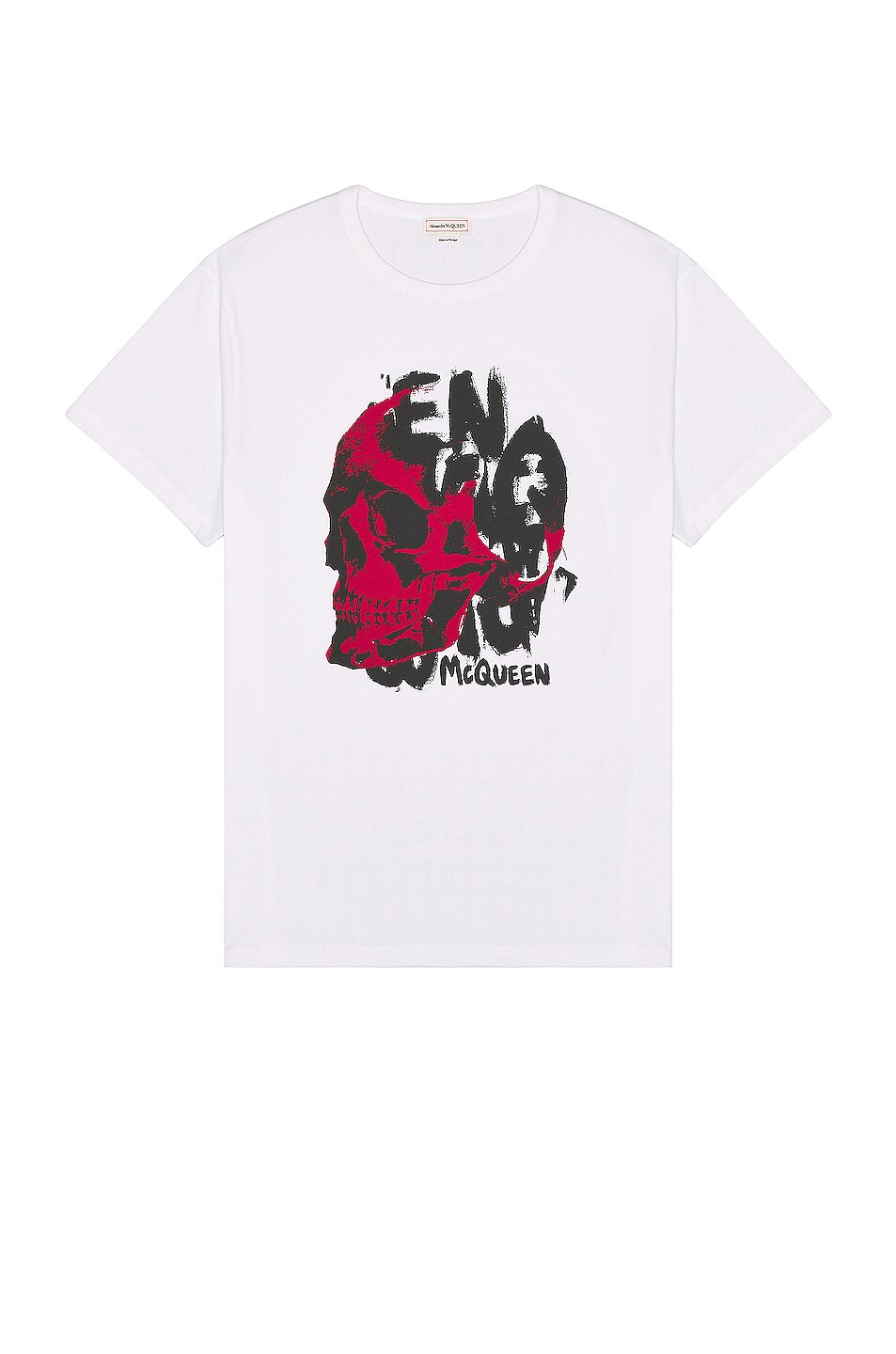 Image 1 of Alexander McQueen T-Shirt in White & Welsh Red