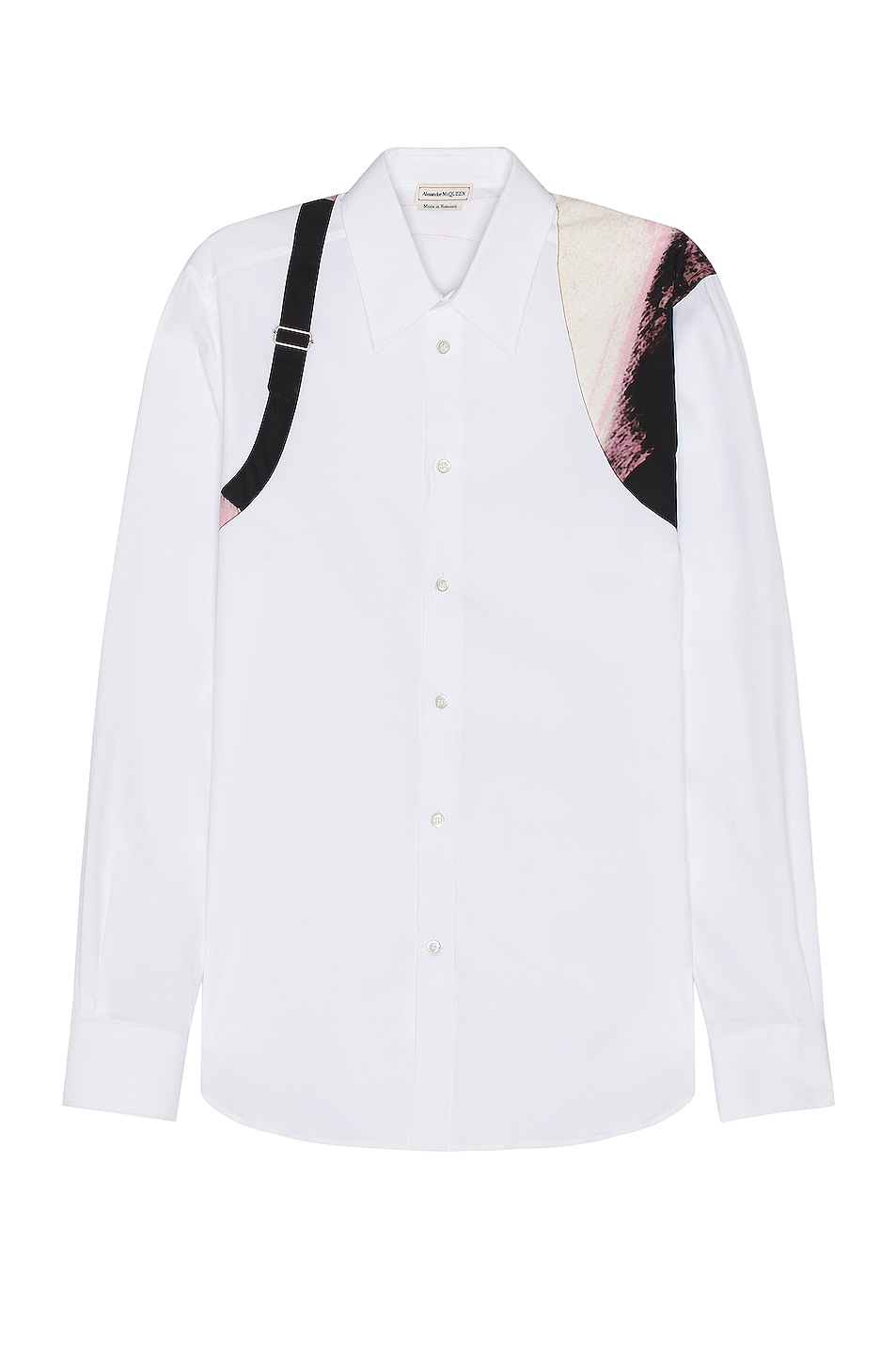 Image 1 of Alexander McQueen Printed Harness Shirt in White