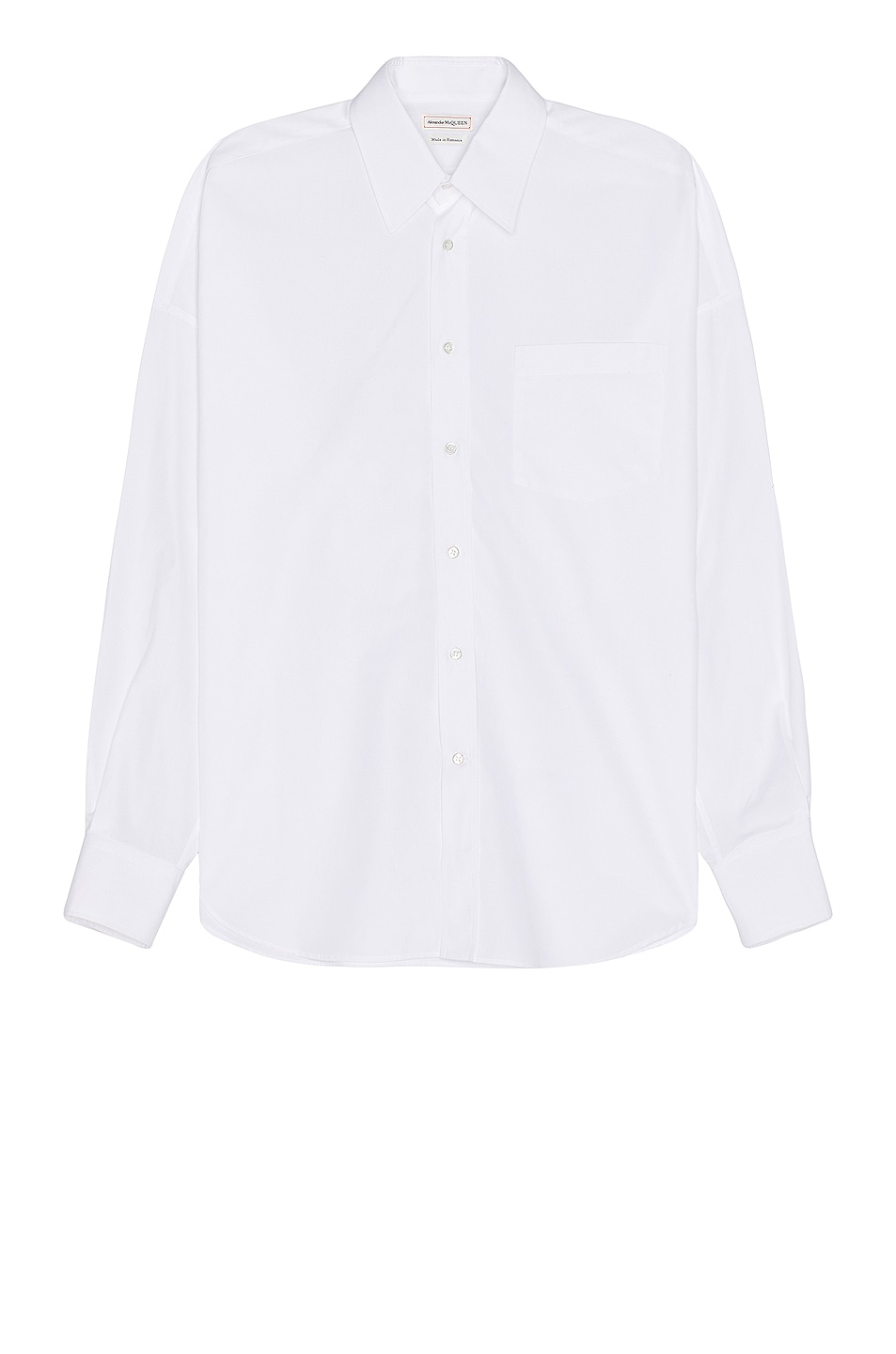 Image 1 of Alexander McQueen Oversized Drop Shoulder Shirt in White