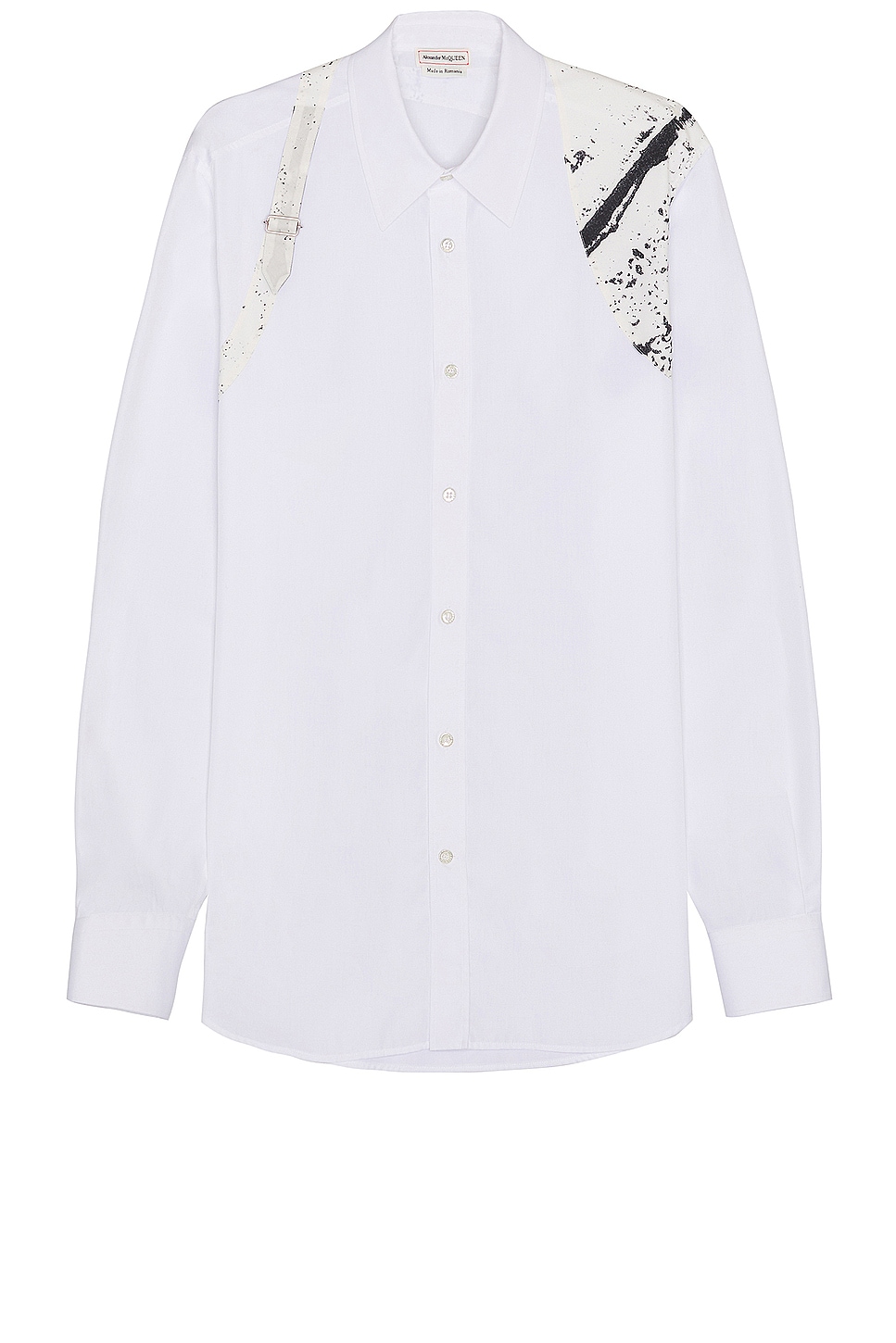 Image 1 of Alexander McQueen Half Charm Harness Shirt in Optical White