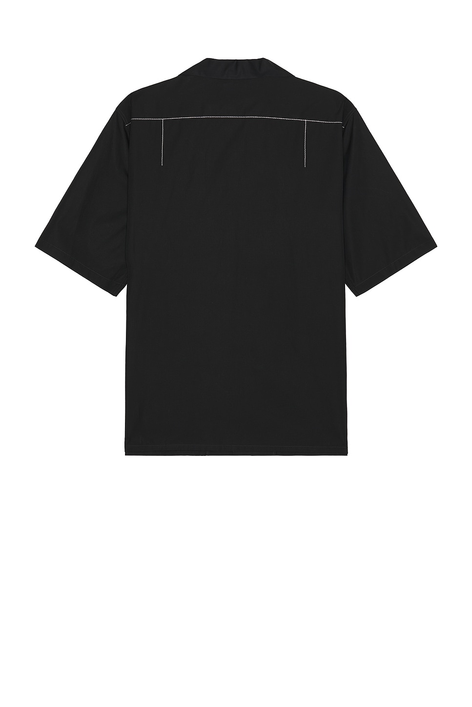 Shop Alexander Mcqueen Stitching Short Sleeve Shirt In Black