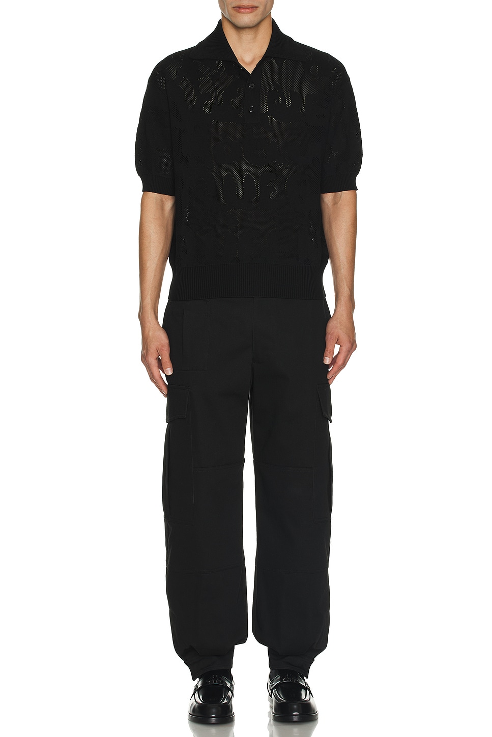 Image 1 of McQueen Short Sleeve Polo in Black