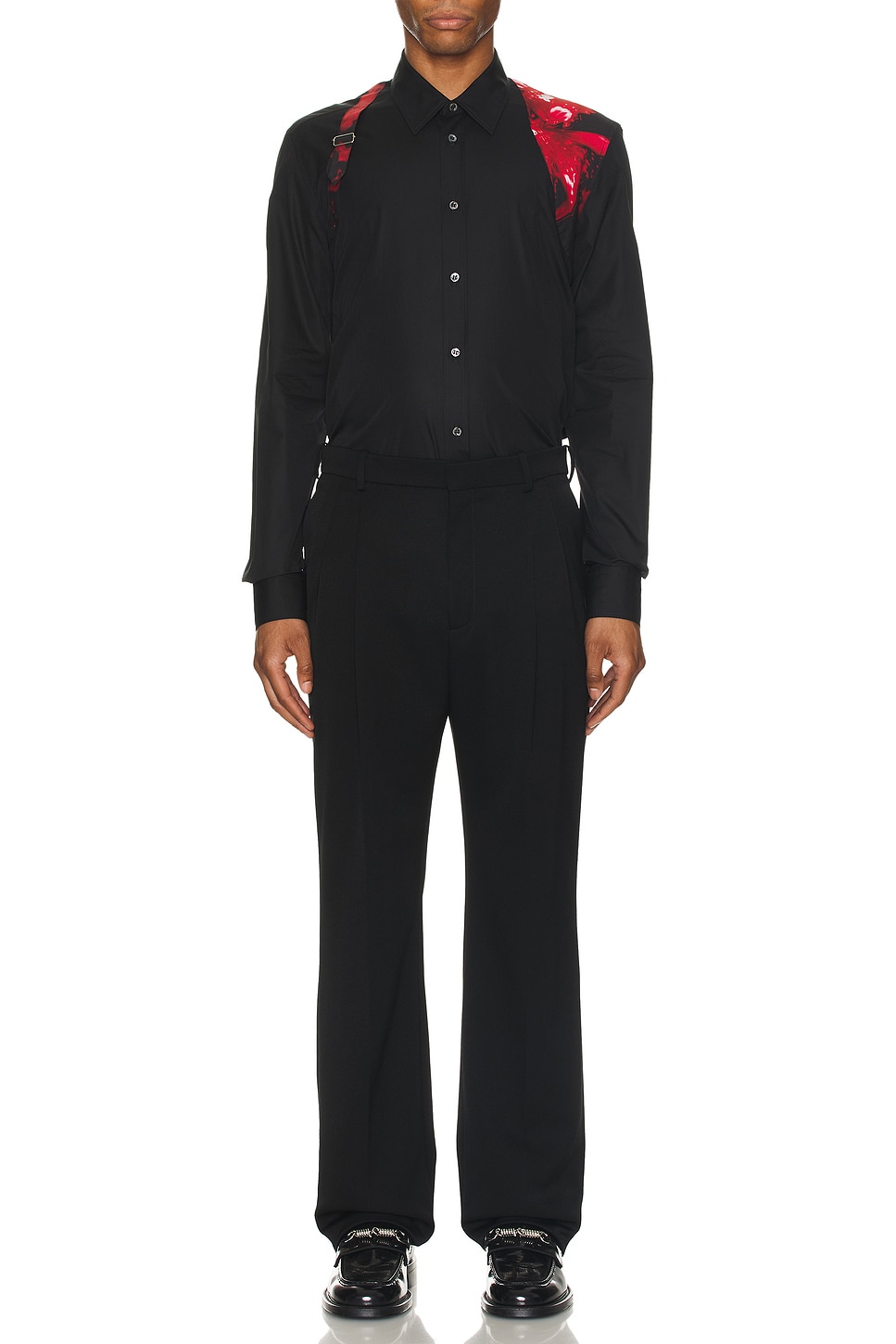 Image 1 of McQueen Harness Shirt in Black