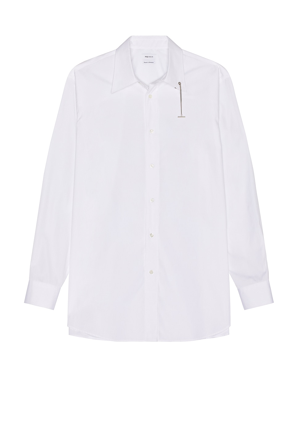 Image 1 of Alexander McQueen T Chain Collar Shirt in White