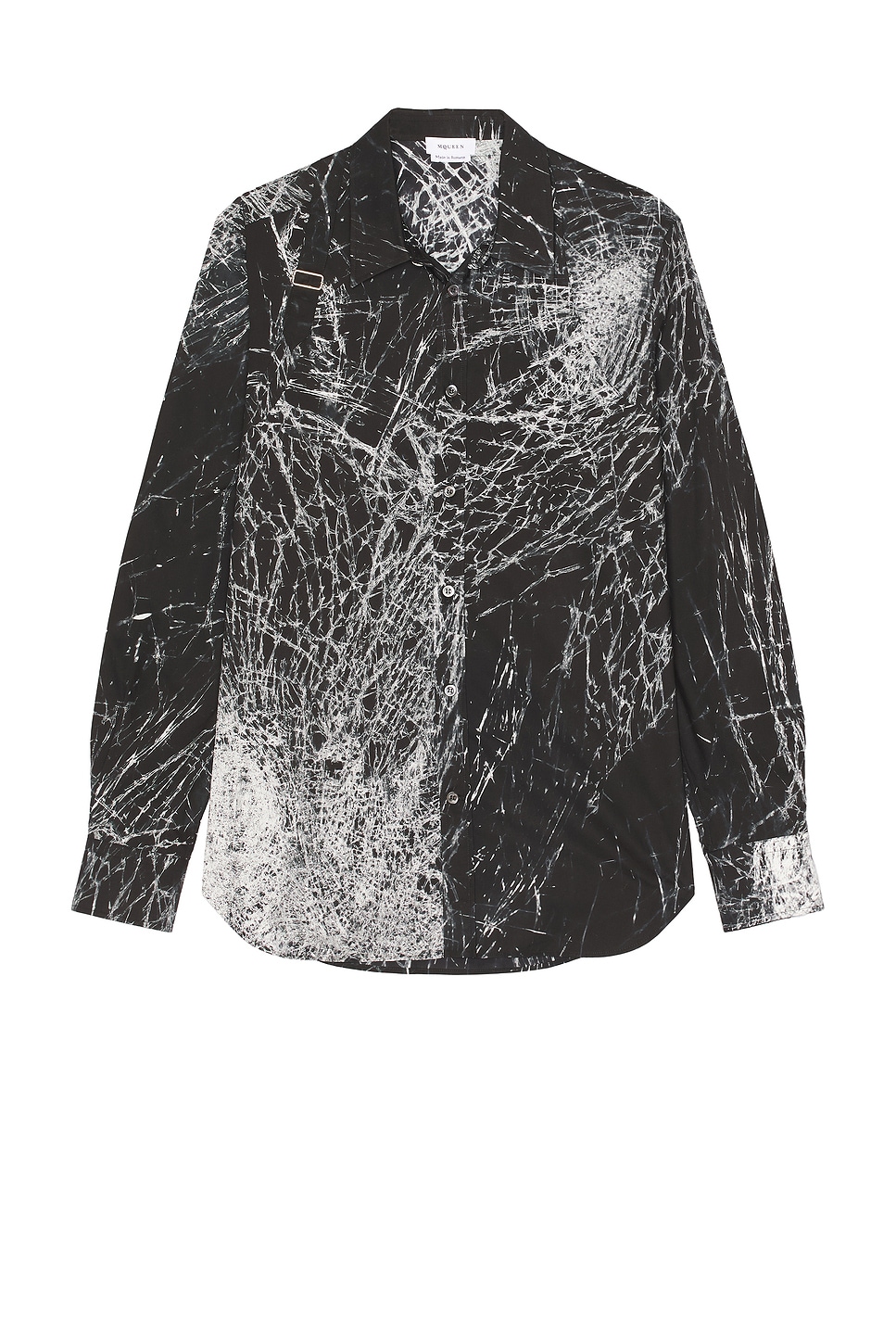 Image 1 of Alexander McQueen Printed Harness Shirt in Black