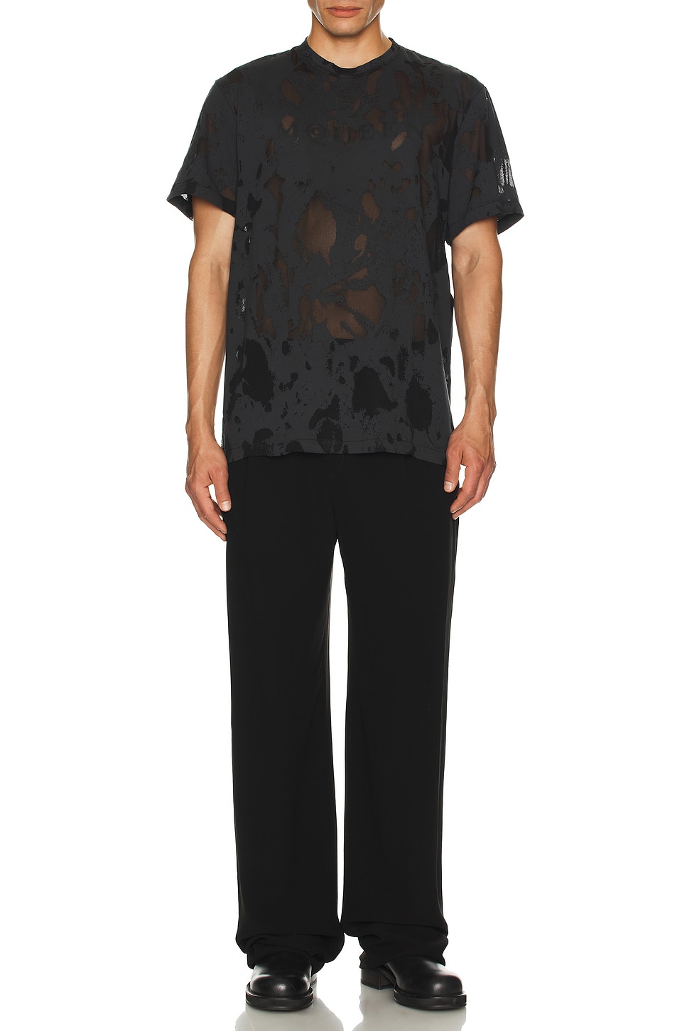 Image 1 of McQueen T-Shirt in Charcoal & Black