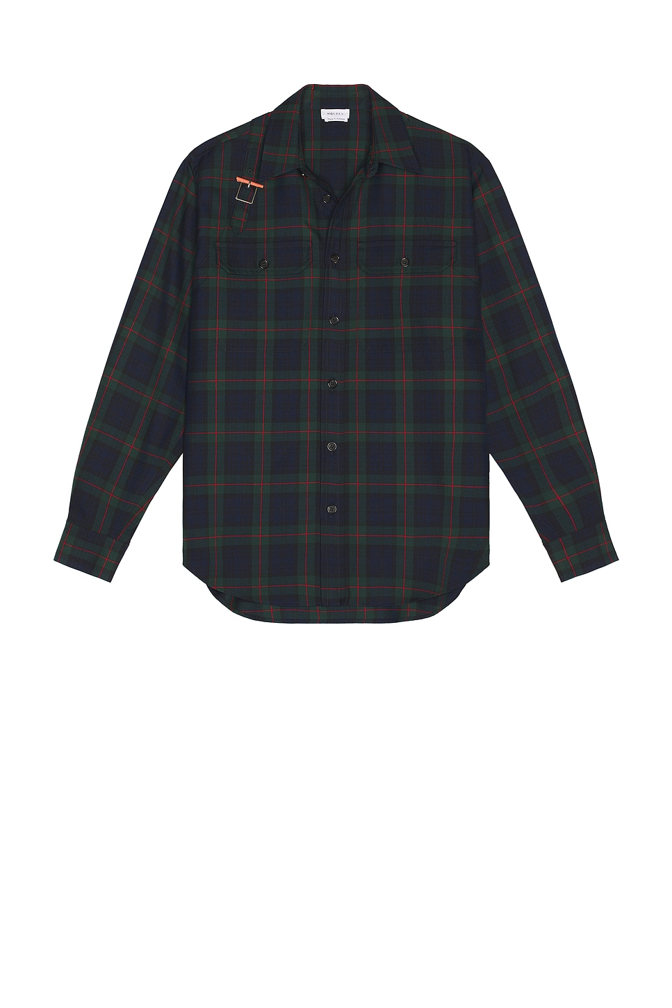 Alexander Mcqueen Harness Utility Shirt In Blue