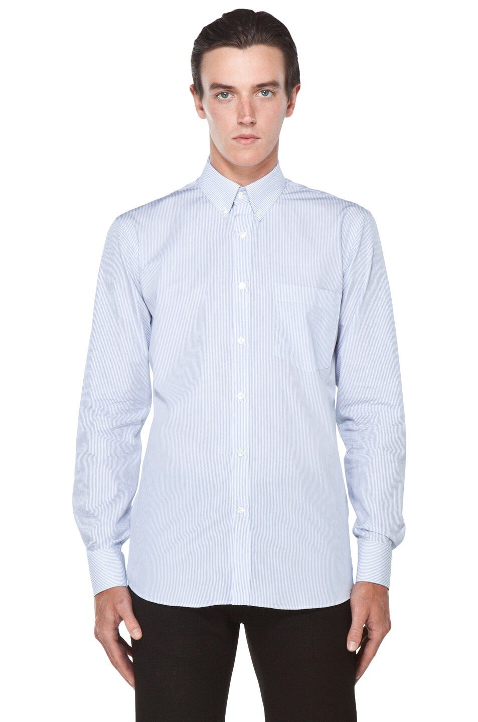 Image 1 of Alexander McQueen Stripe Shirt In Blue in Blue