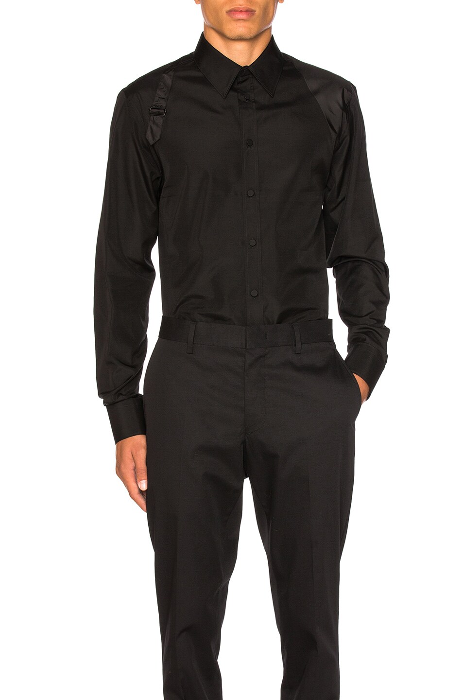 Image 1 of Alexander McQueen Harness Shirt in Black
