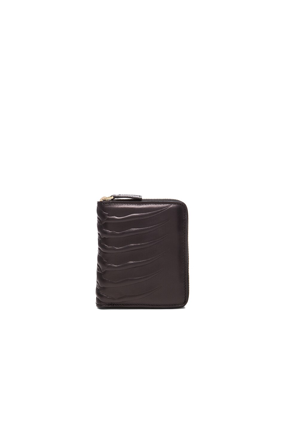 Image 1 of Alexander McQueen Rib Cage Zip Wallet in Black