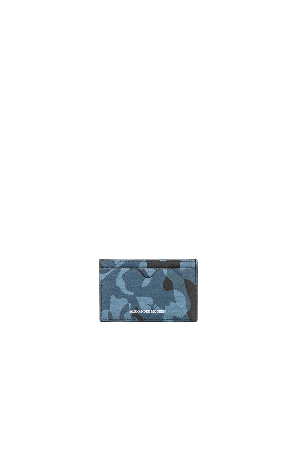 Image 1 of Alexander McQueen Leather Cardholder in Blue Night