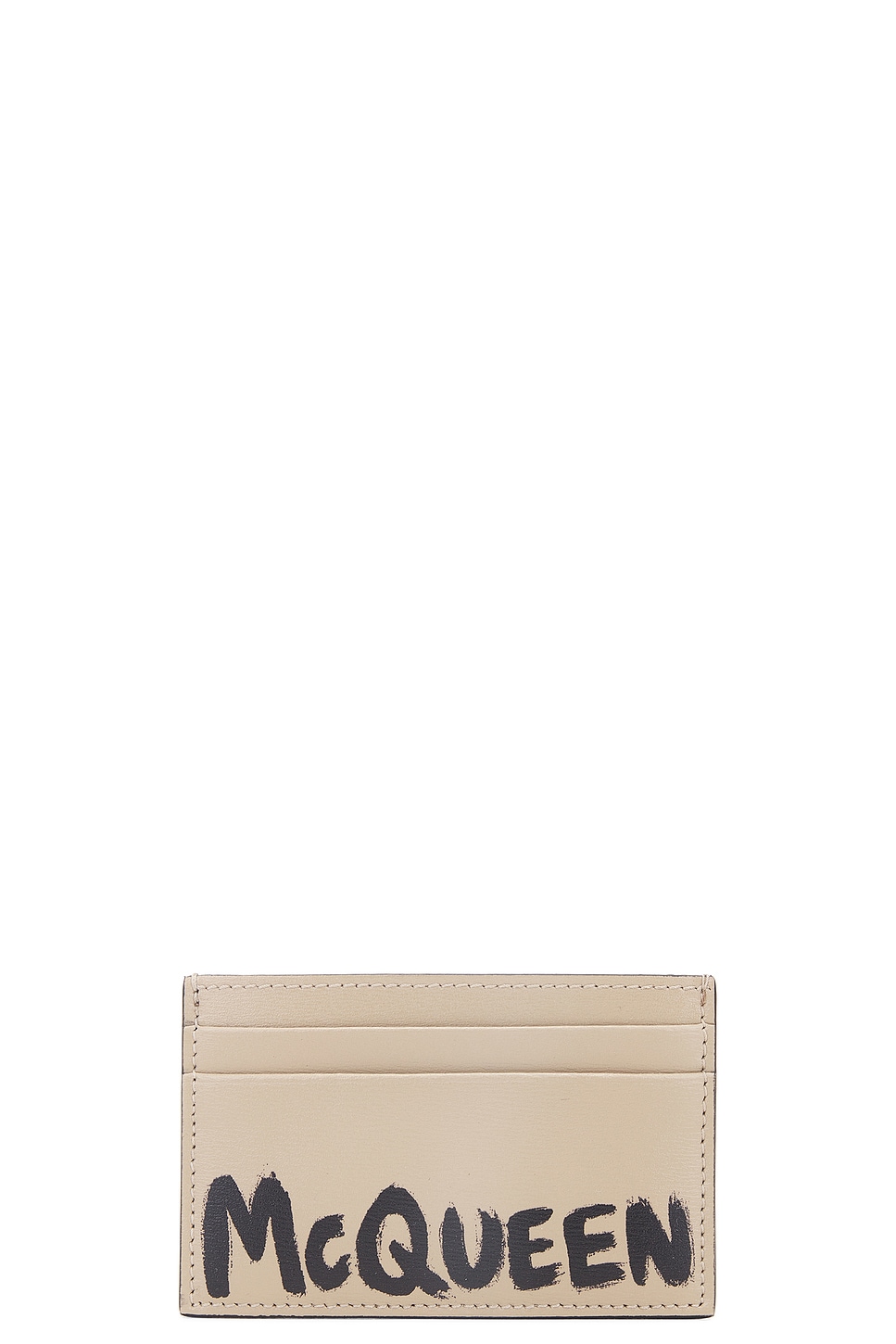 Shop Alexander Mcqueen Card Holder In Beige