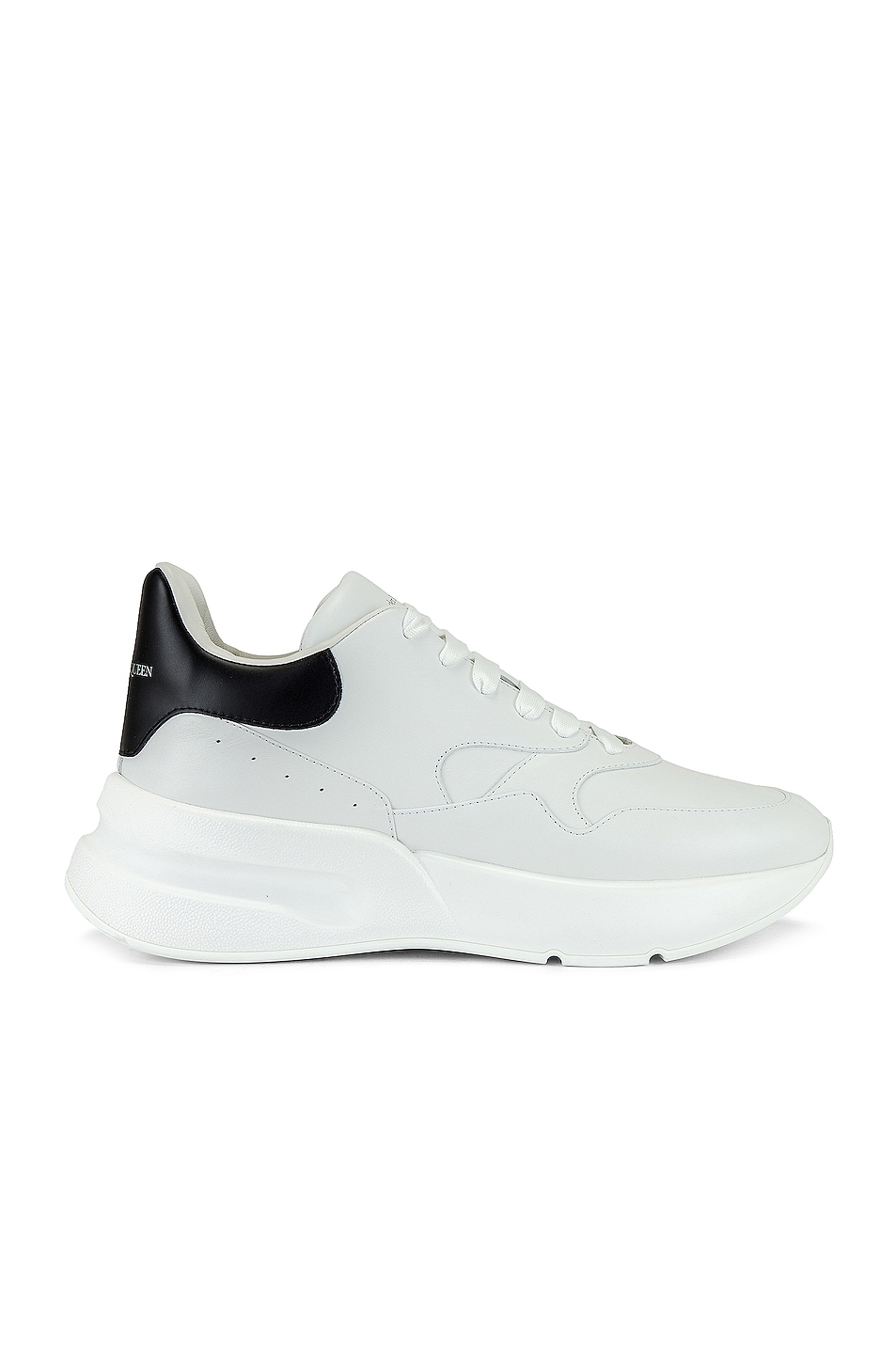 Image 1 of Alexander McQueen Runner Sneaker in White & Black