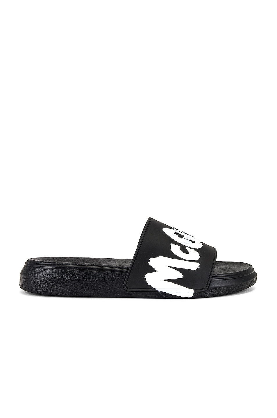 Image 1 of Alexander McQueen Slider Sandal in Black & White