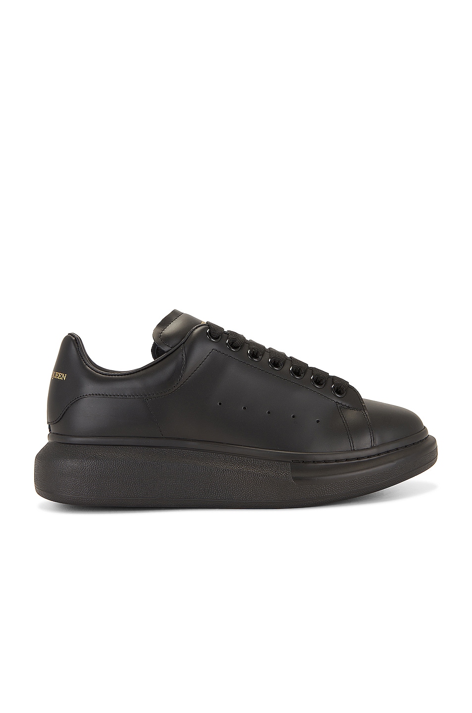 Image 1 of Alexander McQueen Leather Sneaker in Black