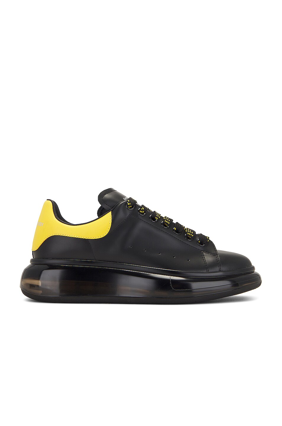 Image 1 of Alexander McQueen Sneaker in Black & Pop Yellow