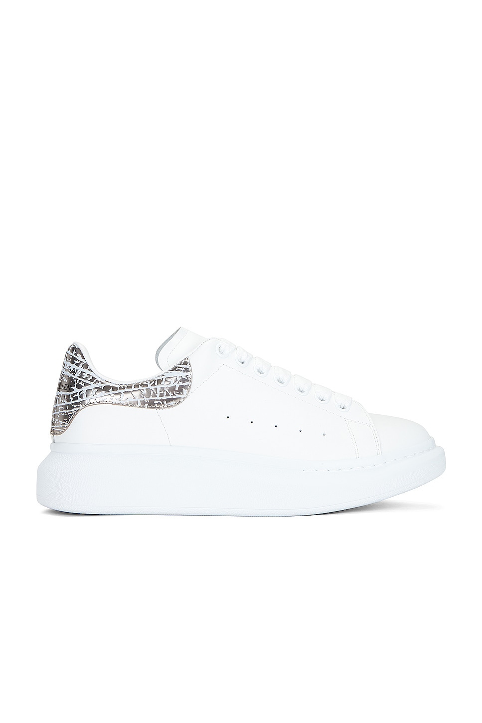 Image 1 of Alexander McQueen Oversized Sneaker in White & Silver