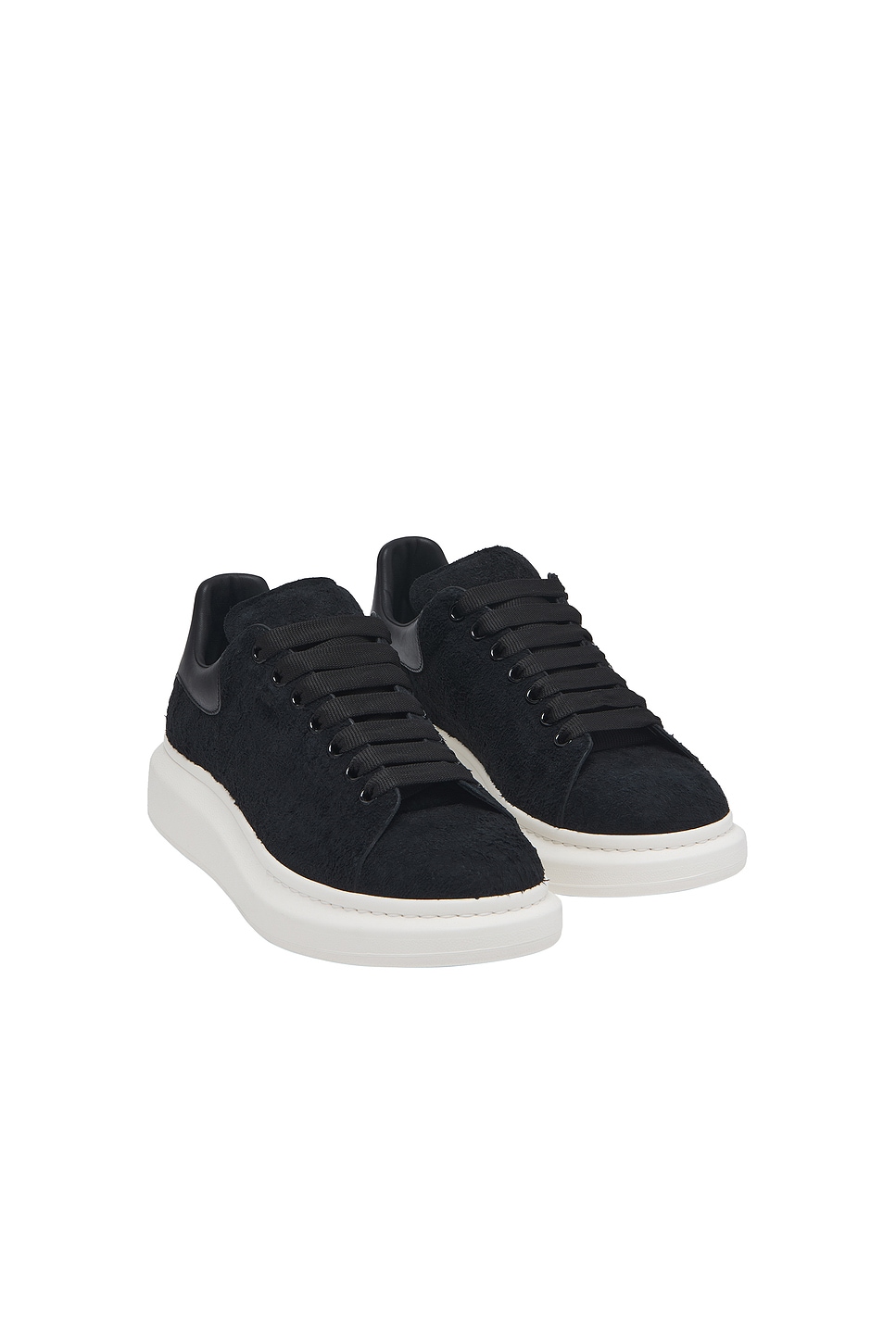 Alexander Mcqueen Black Low Top Sneakers With Chunky Sole In Leather Man In Black