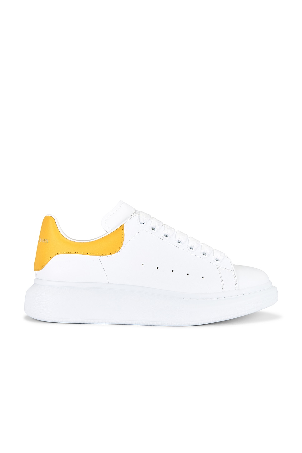 Image 1 of McQueen Oversized Sneaker in Off White & Yellow