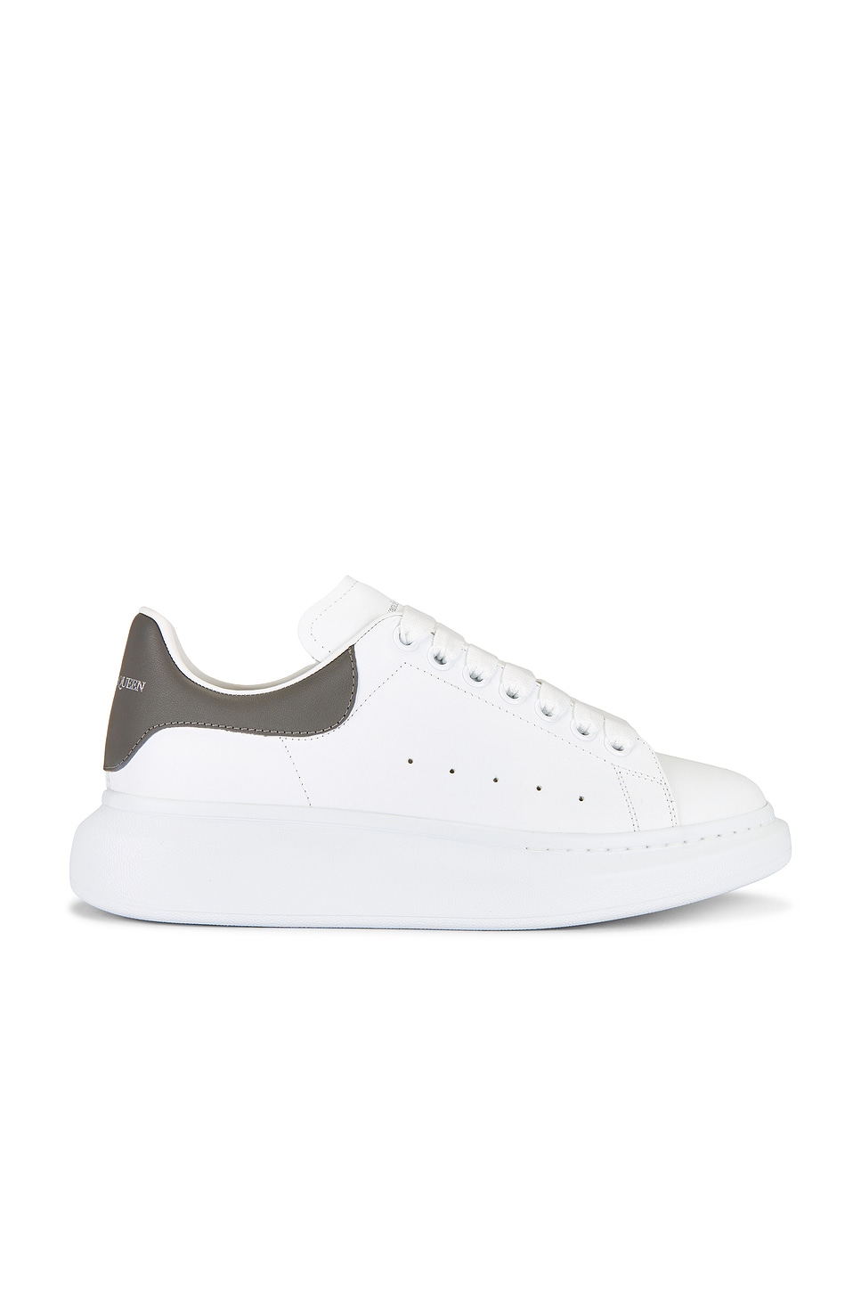 Image 1 of McQueen Oversized Sneaker in White & Cool Grey