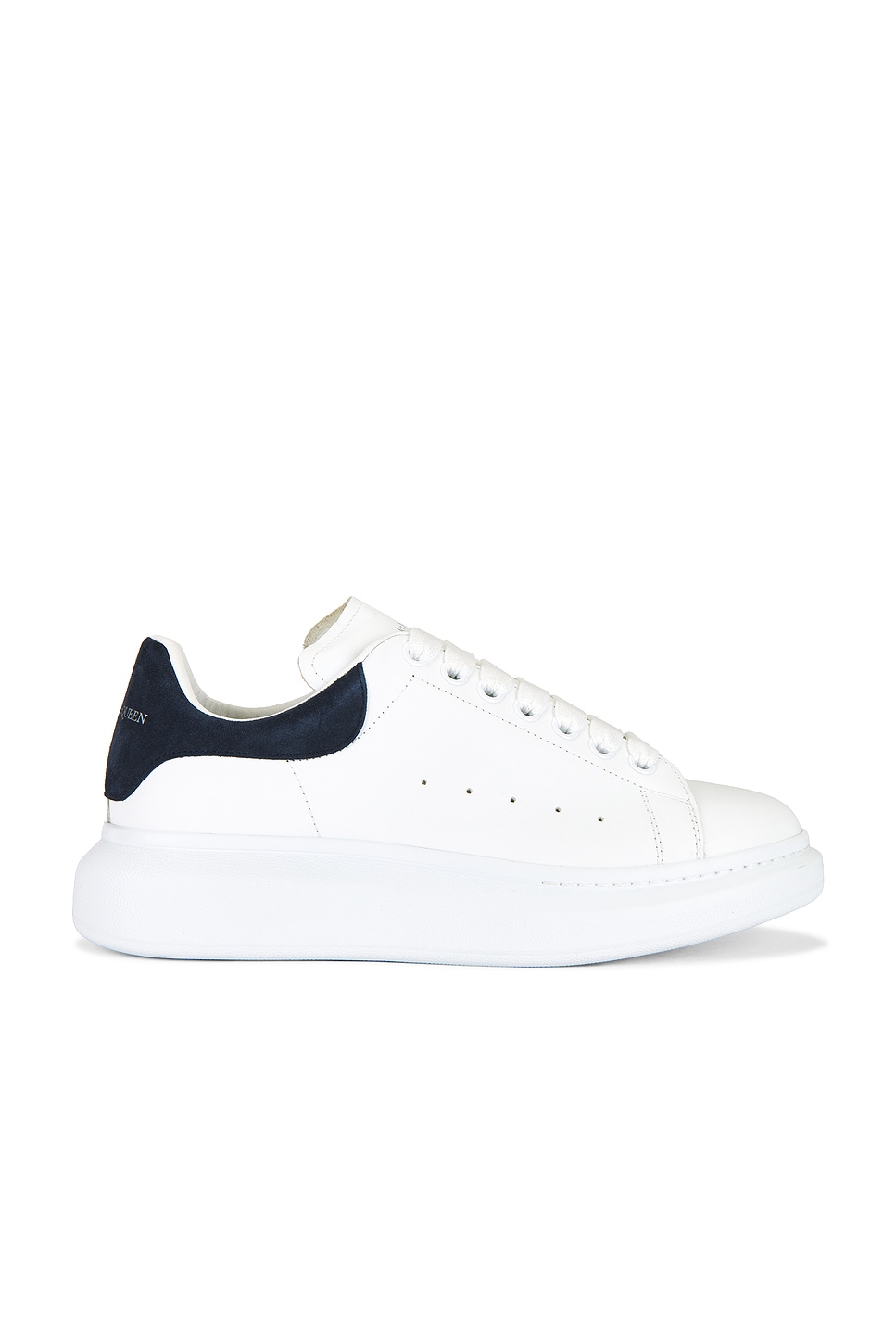 Image 1 of McQueen Oversized Sneaker in White & Blue Grey