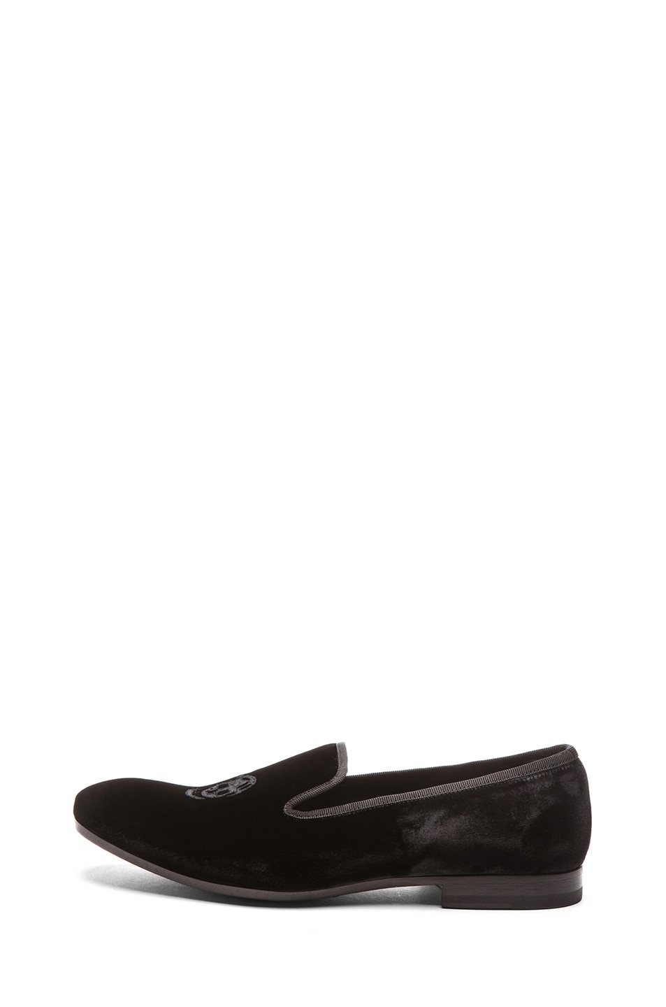 Image 1 of Alexander McQueen Velvet Loafer in Black