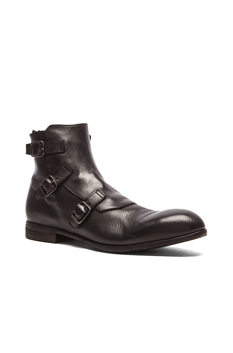 Image 1 of Alexander McQueen Triple Buckle Boot in Black