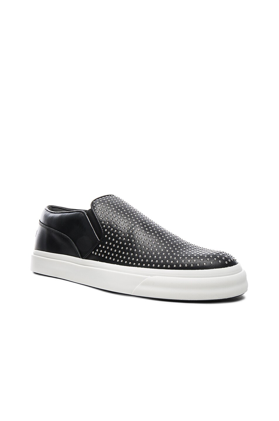 Image 1 of Alexander McQueen Studded Leather Slip Ons in Black