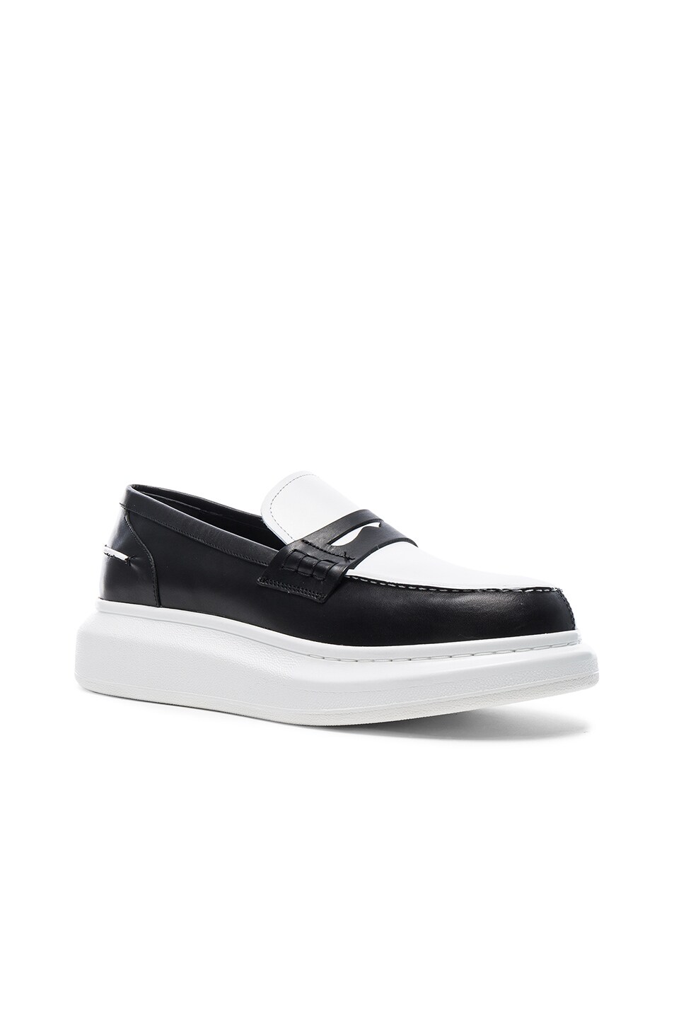 Image 1 of Alexander McQueen Platform Loafers in Black & White
