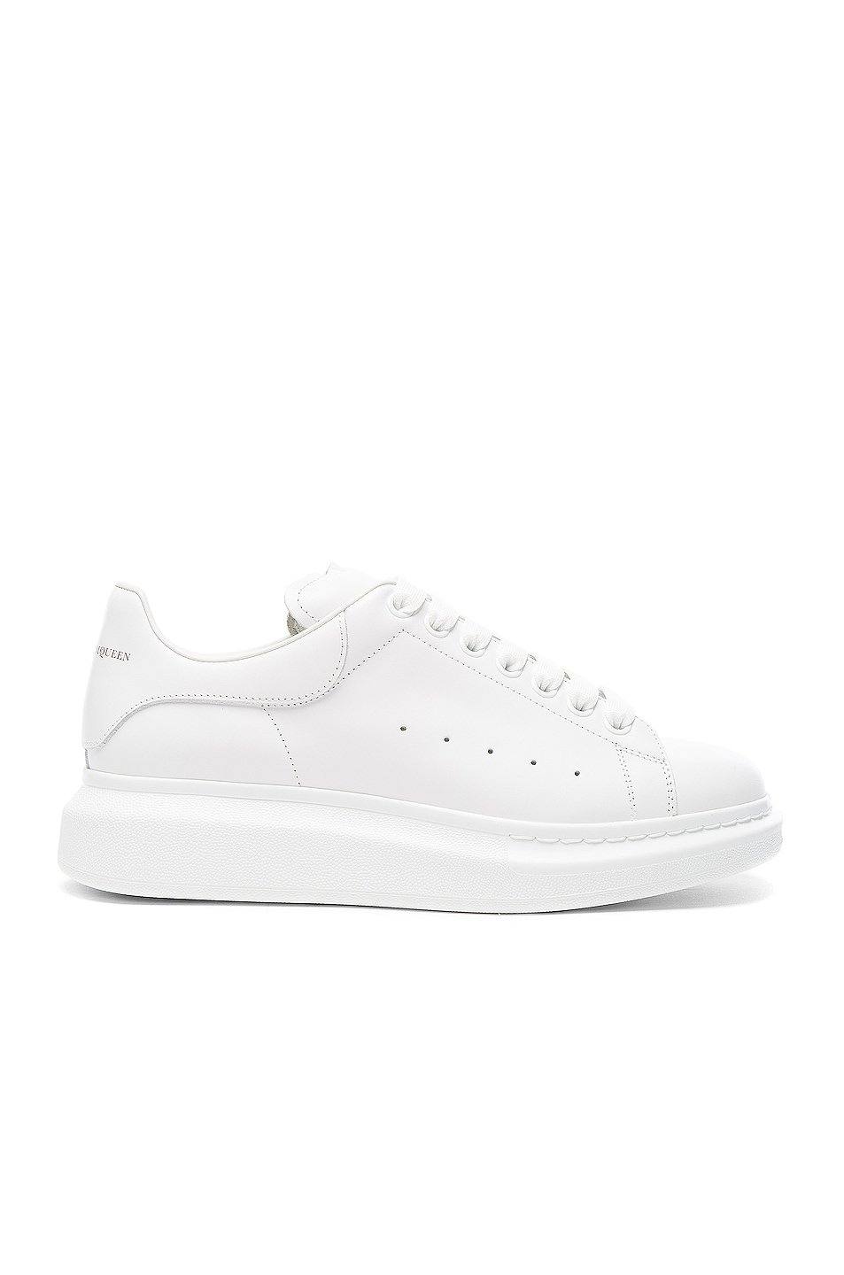 Image 1 of Alexander McQueen Leather Platform Sneakers in White