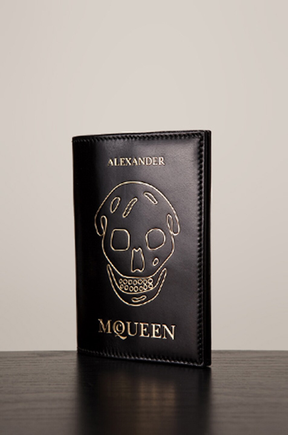 Image 1 of Alexander McQueen Passport Holder in Nero