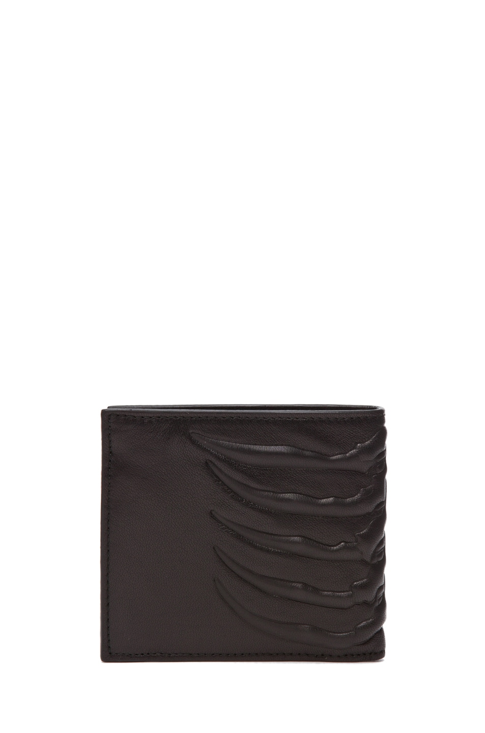Image 1 of Alexander McQueen Ribcage Wallet in Black