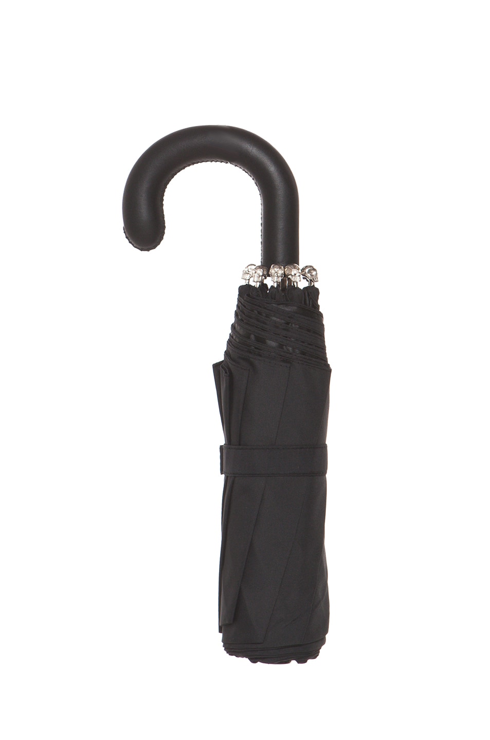 Image 1 of Alexander McQueen Silver Mini Umbrella in Black