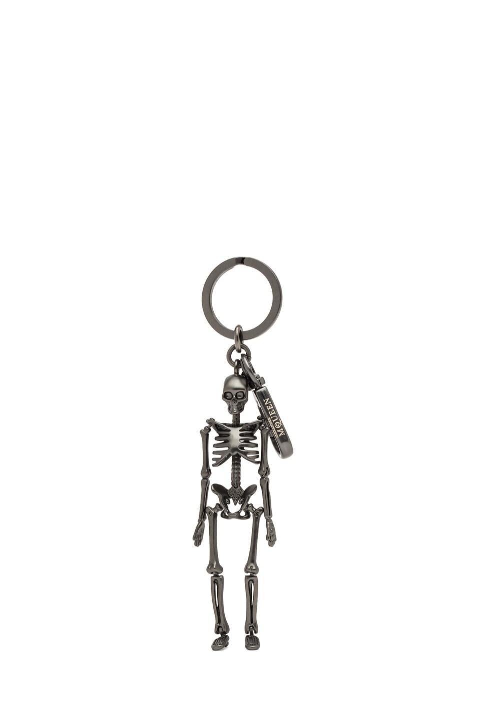 Alexander McQueen Skull Key Ring in Matte Gunmetal | FWRD