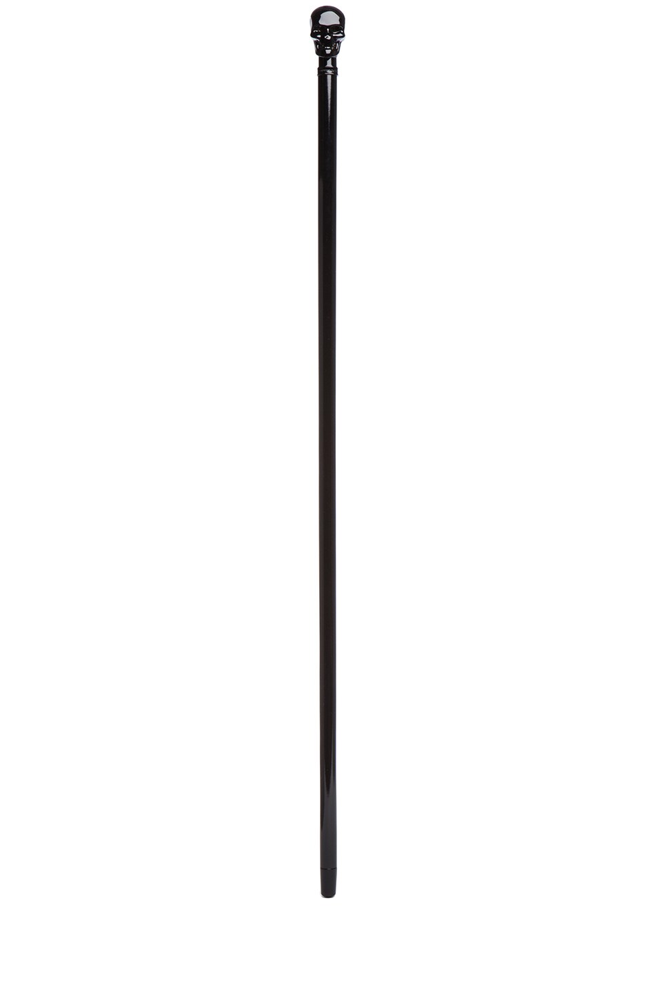 Image 1 of Alexander McQueen Skull Lacquered Wood Cane in Black