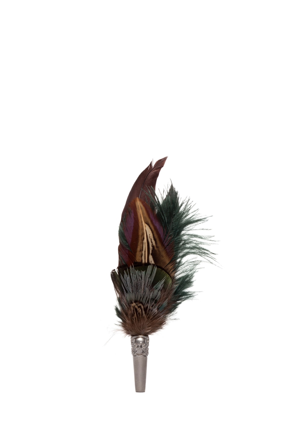 Image 1 of Alexander McQueen Short Feather Brooch in Natural