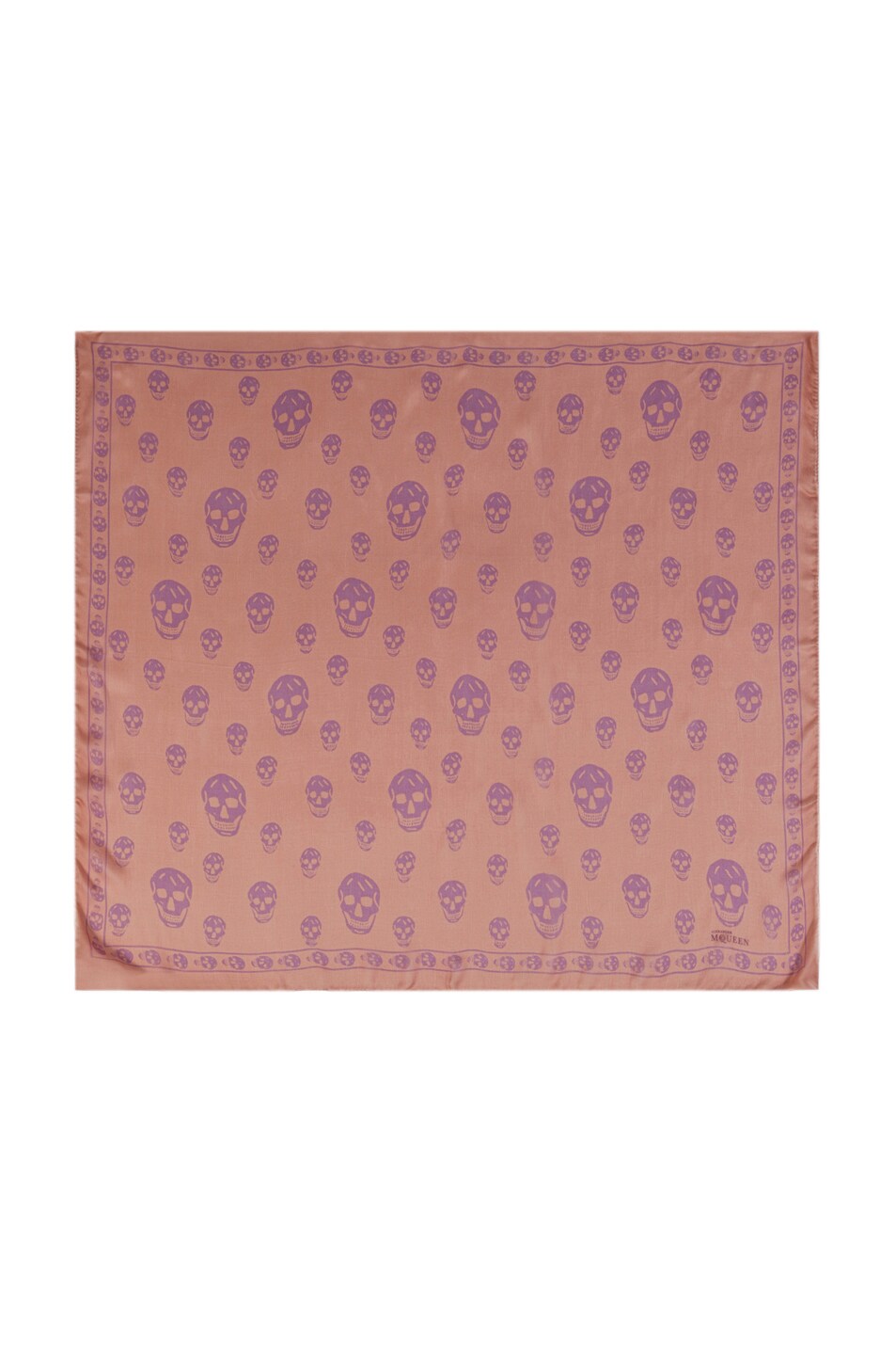 Image 1 of Alexander McQueen Skull Chiffon Scarf in Old Rose & Pink