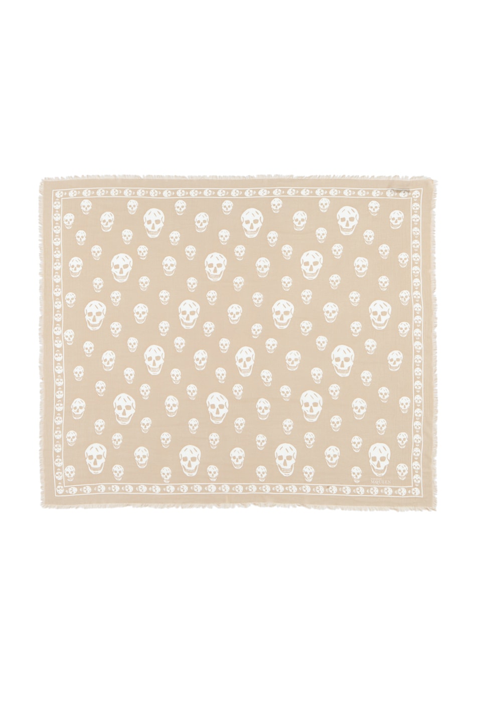 Image 1 of Alexander McQueen Modal Skull Scarf in Rope & Ivory