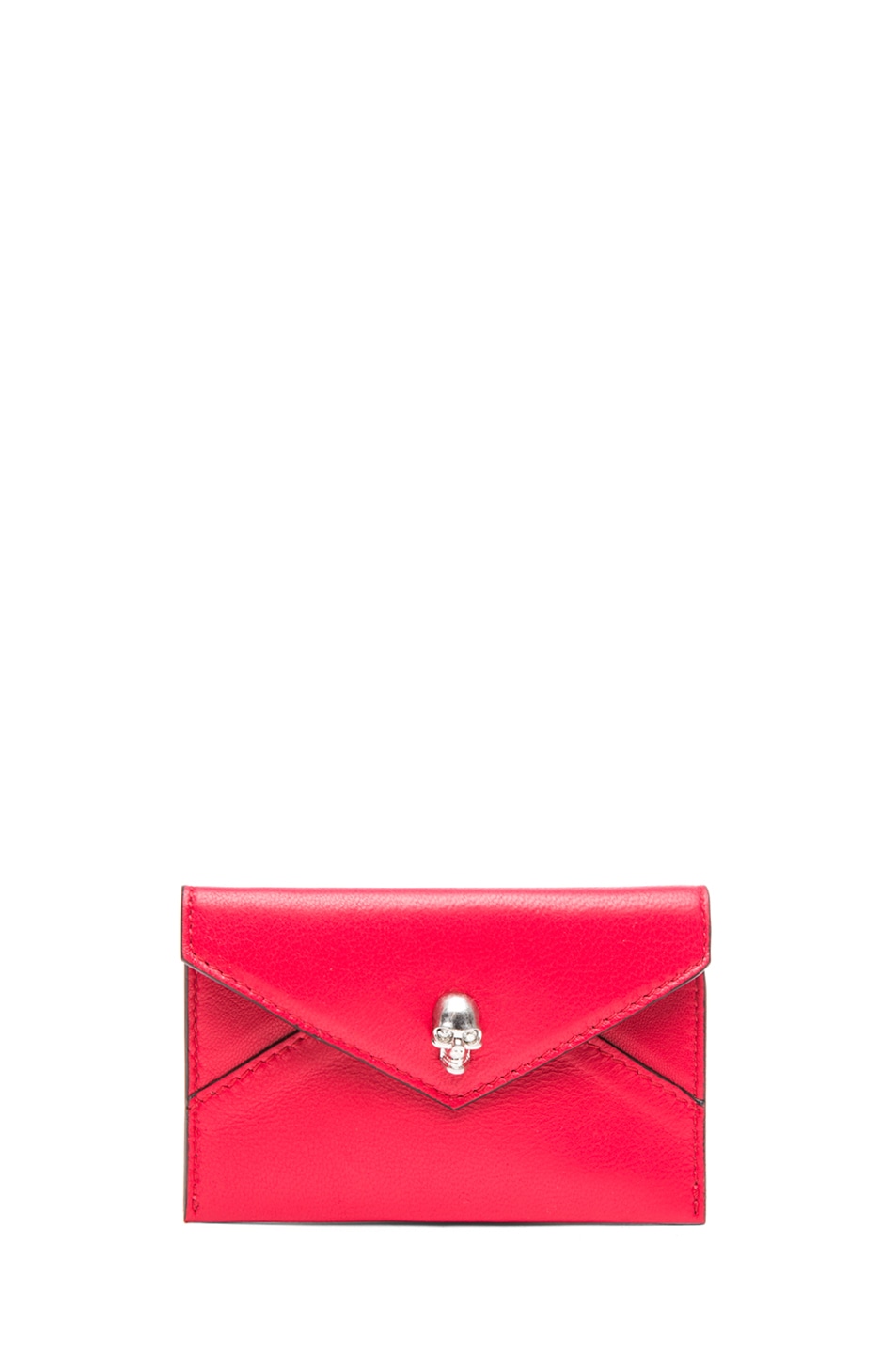 Image 1 of Alexander McQueen Envelope Card Holder in Shiny Red