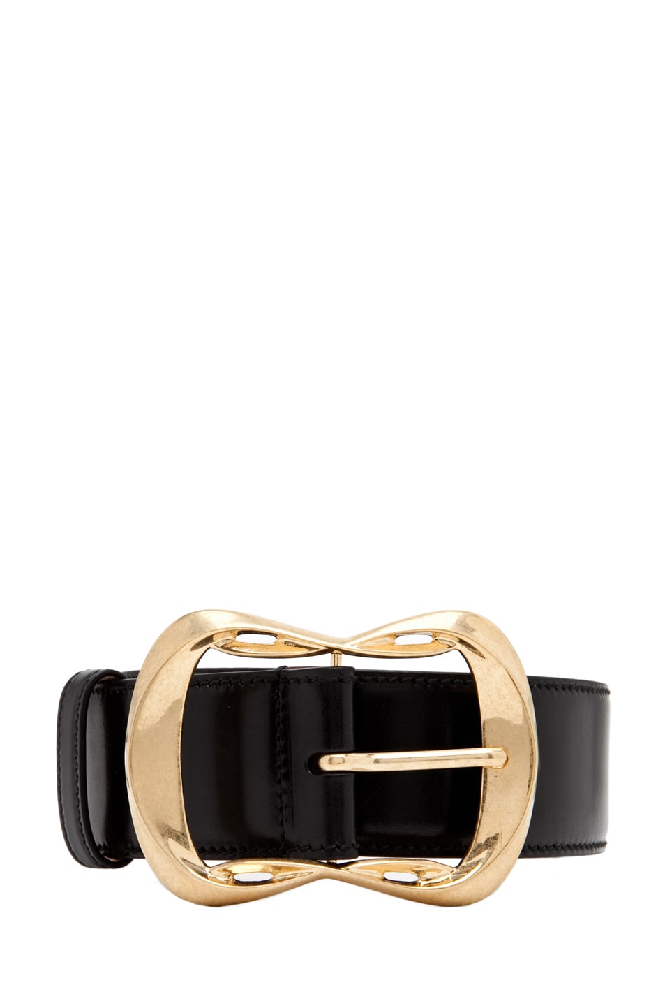 Image 1 of Alexander McQueen Leather Waist Belt in Black