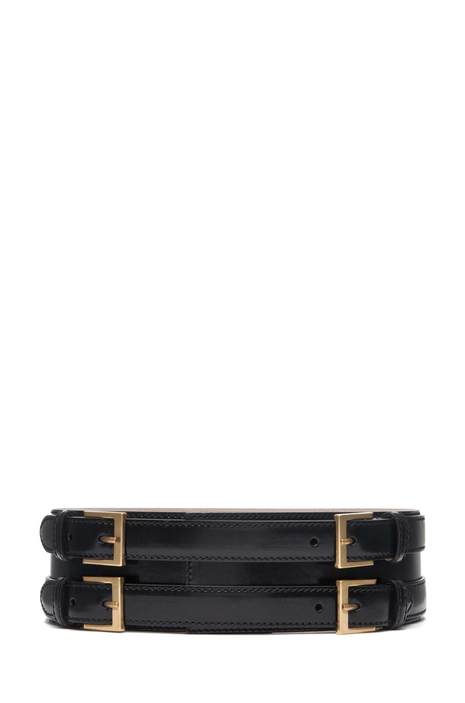 Image 1 of Alexander McQueen Double Strap Belt in Black