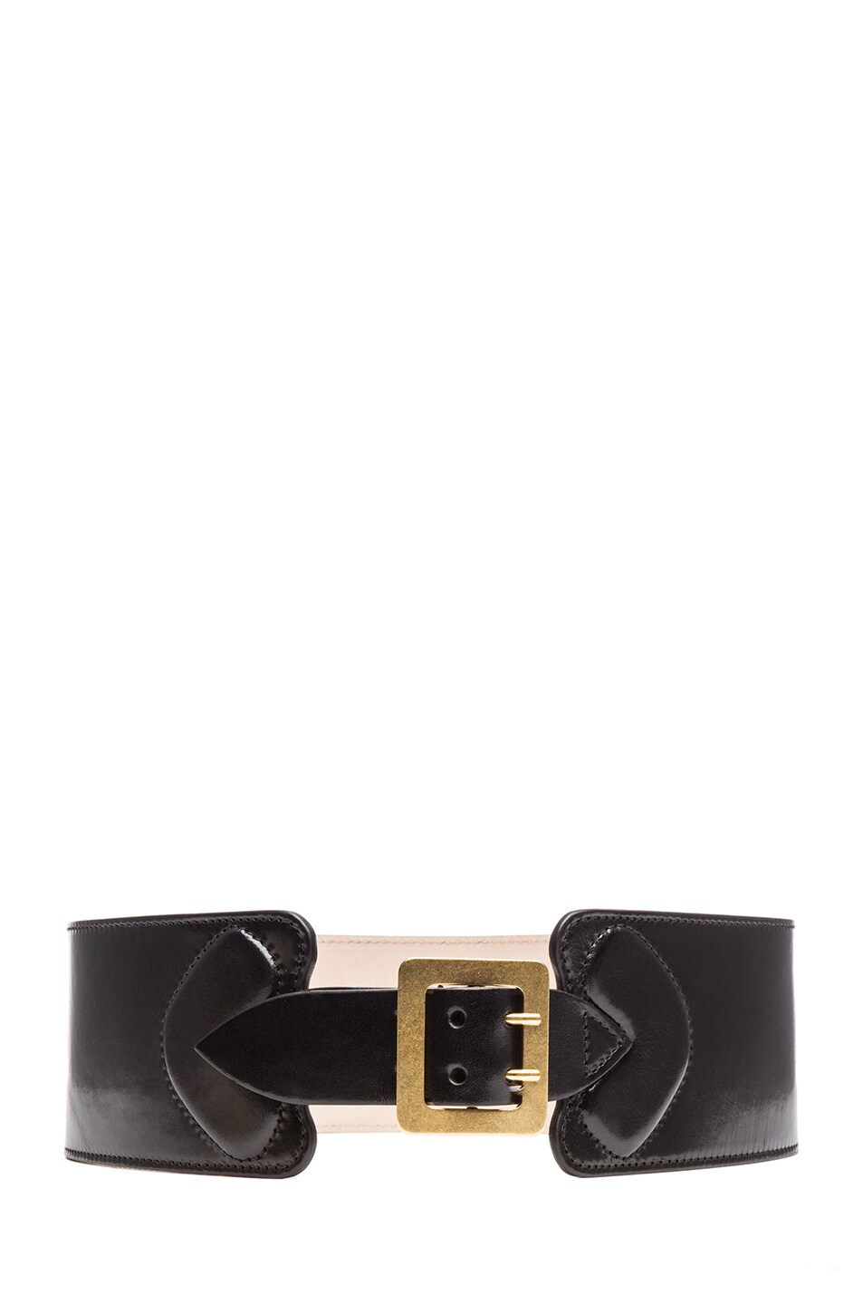 Image 1 of Alexander McQueen Heart Leather Belt in Black