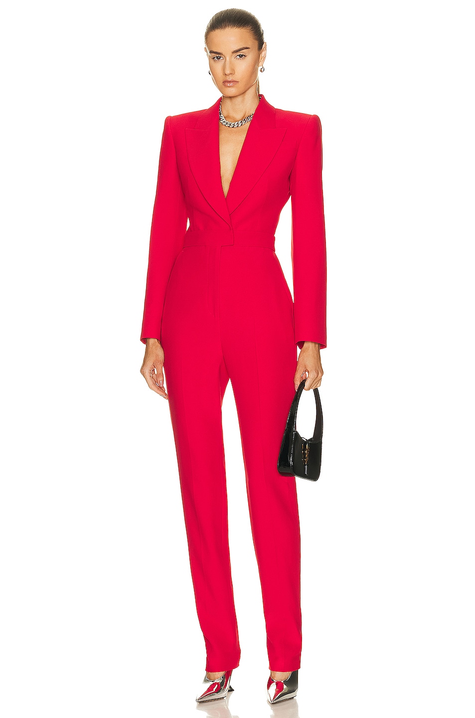 Image 1 of Alexander McQueen All in One Jumpsuit in Lust Red