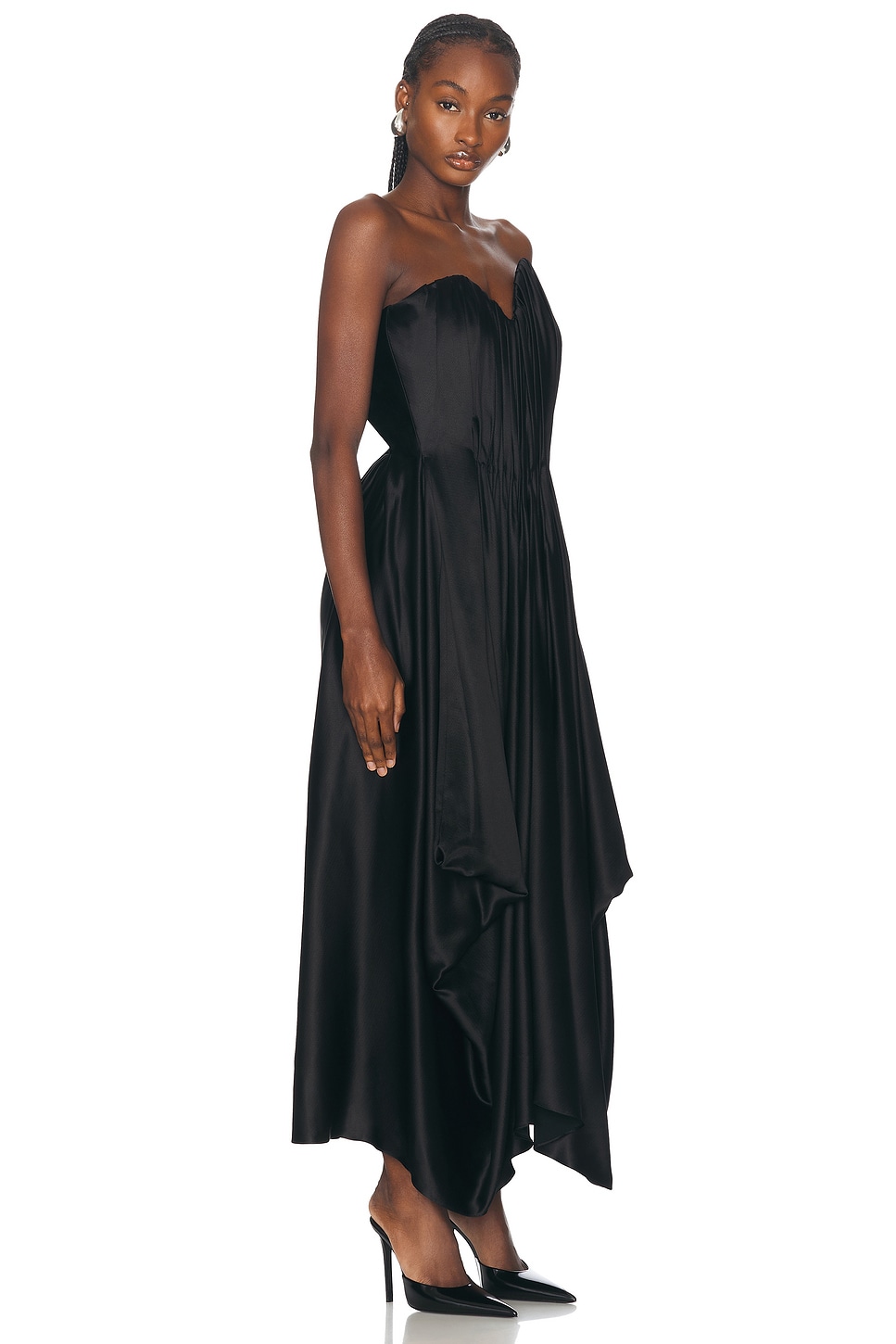 Shop Alexander Mcqueen Strapless Maxi Dress In Black