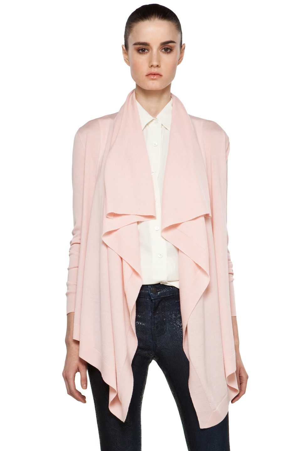 Image 1 of Alexander McQueen Shawl Cardigan in Pale Pink